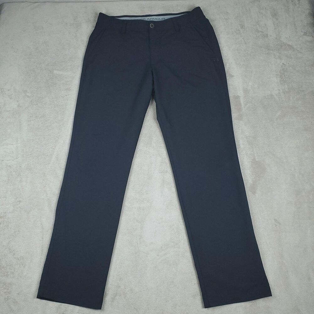 Under Armour Drive Golf Pants Mens 34x32 Black Stretch Chino Performance